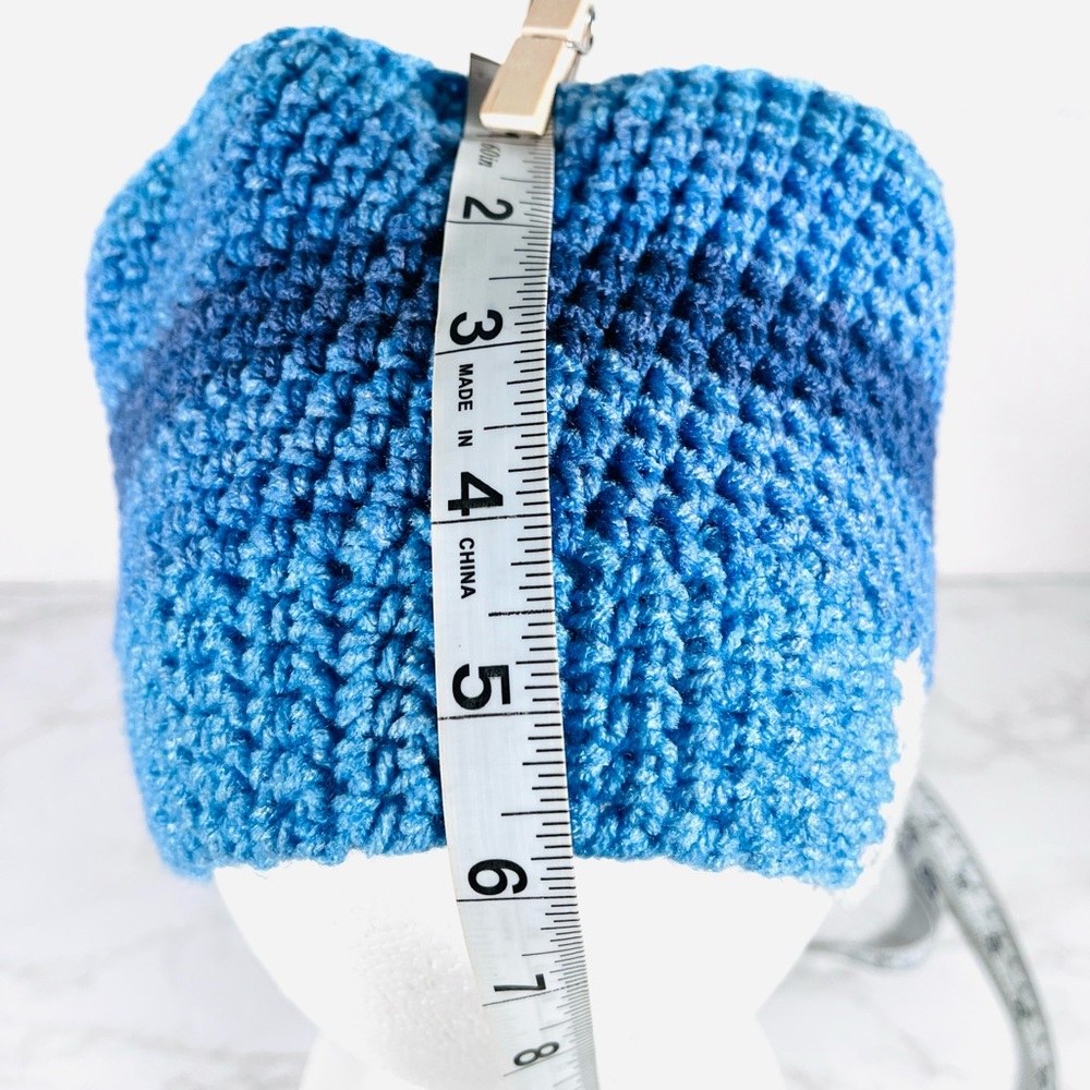 Crochet Ear Warmer Headband With 2 Scrunchies - Picture 7 of 9